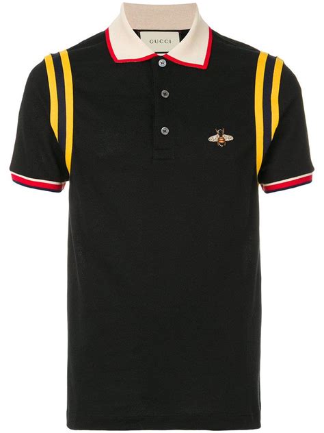 gucci bee patch polo shirt